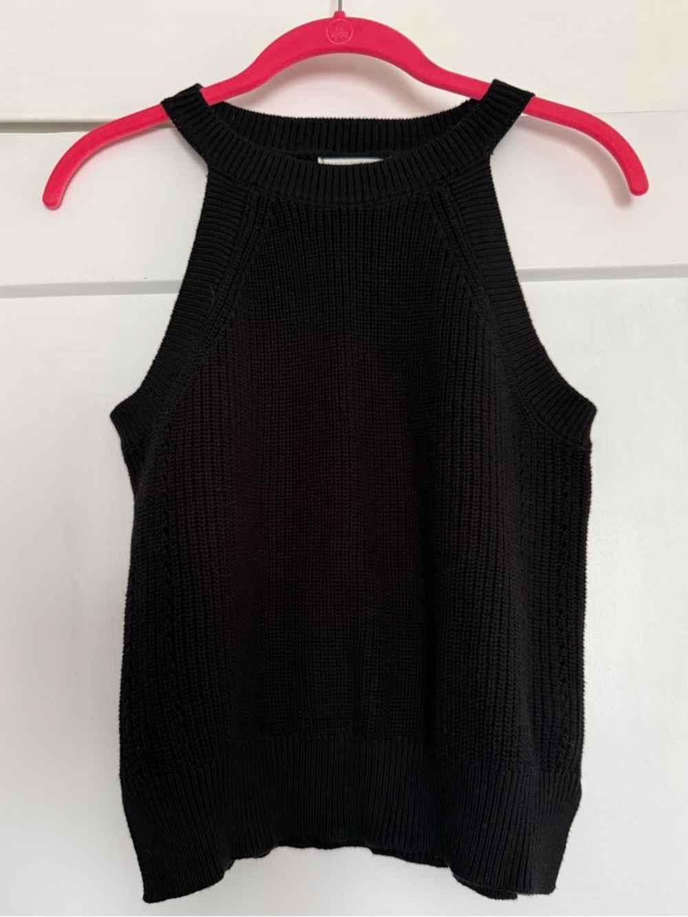 Mine Black Knit Cropped Top